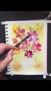 Vibrant Watercolor Floral Painting | Brusho & Paul Rubens Half Pan Set