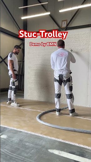 Spray plaster machine Stuc-Trolley demonstration at #bmn #stuctrolley #gyproc #stukadoor #diy #home