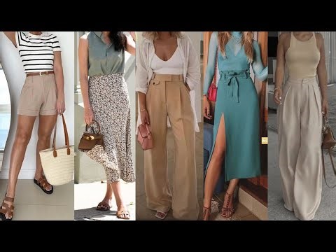 Moda 2024 primavera verano/ LOOKS y OUTFITS con ROPA de MODA 2024 SENCILLOS Y ELEGANTES