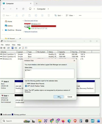 How to Initialize and Format SSD / HDD in Windows