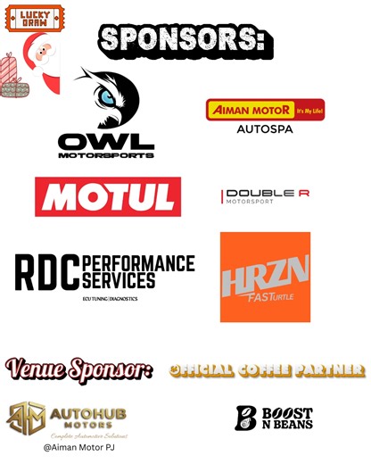 OWL Motorsport & Lifestyle on Instagram: "Calling Swift Sport Zc33s Owners! There’s various of Lucky Draw Prizes to be won (No App downloading or etc, just need to follow our Social Media Accounts to be entitled for a Lucky Draw Entry) All the prizes are Swift Sport Zc33s Related items, special thanks to our Sponsors : @owlmotorsportmy @hrzn_fasturtle @rdcperformanceservices @doubler_motorsport @mr.lubricantsb_my @aimanmotorautospa Venue Sponsor : @autohubmotors.my @aimanmotor_pj Official Coffee