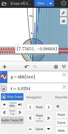 desmos graph animation #maths parabola,circle#coding