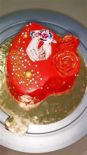 coustomer ki dimand p banaya cake for their partner #love #valentinedaymessage #design #viralshorts