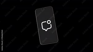 Notification Message Icon Elevate your digital communication with our captivating Notification Message Icon Animation. This dynamic 6-second loop video features a notification icon,