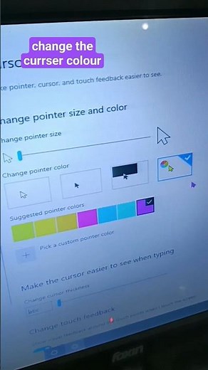 how to change mouse cursor color #youtubeshorts #shortsfeed #shorts #pc #settings