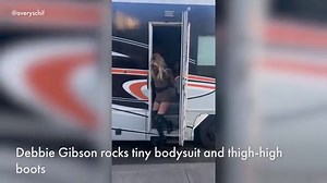 Debbie Gibson, 55, showcases never-ending legs in sequin mini dress and stilettos