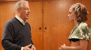 Emma Watson adorns a sustainable crop top to meet Al Gore