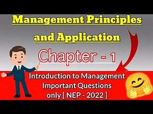 Chapter 1 Introduction to Management Principles and Application Important questions NEP 2022 MBA BBA