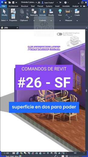Comando SF: Dividir una superficie en Revit | COMANDOS DE REVIT 26 💻 En este video revisaremos como utilizar el comando "SF", que permite dividir una superficie como muros o suelos en Revit, para aplicar diversos materiales. Suscríbete para más contenido! https://www.youtube.com/c/depuntoylinea #arquitectura #Revit #modeling #arquitecto #ingenieria #ingenieriacivil #modelado3d #revittutorial #TUTORIAL #TIPS #autocadtips #architecture #architect #autocadtutorial #revit #cad | De Punto y Línea