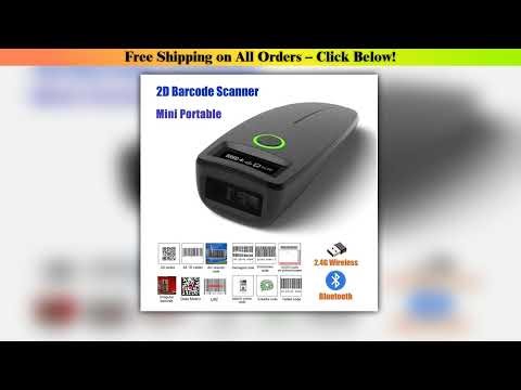 2D Barcode Scanner Mini 24G Wireless Bluetooth Handheld Portable 1D 2D QR Code Data Matrix PDF417 R