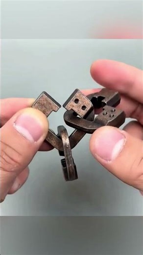 The Impossible 3-Ring Lock! 🧩 Can You Solve It? #Shorts #Puzzle