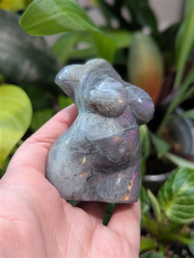 Purple Labradorite Curvy Goddess Carving - Chubby Female Form - Etsy