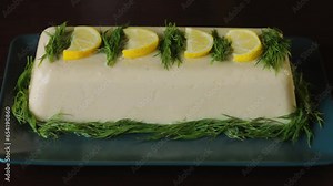 Traditional Turkish and Greek appetizer Fava. Snack with crushed broad beans and onions.