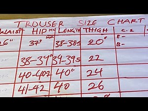 Size Chart For Female Trouser/ Ready To wear Size Charts #sizechart #readytowear