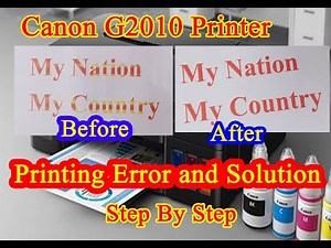 Printing Error Canon G2010/Line Color problem Solution/Canon Printing Problem