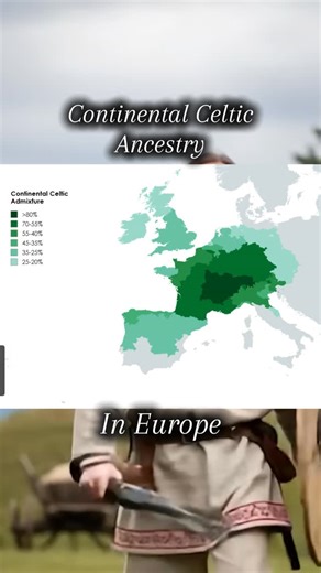 @dna.uncovered on Instagram: "A map of Continental Celtic ancestry in Europe shows where Celtic history truly began 🧬🗺️ The original Celts did not come from the British Isles. They emerged in continental Europe, centered around the Hallstatt culture of Central Europe (modern-day Austria, southern Germany, Switzerland, and nearby regions). This is where Celtic language, culture, and identity first formed ⚔️ From Hallstatt — and later La Tène — Celtic groups expanded west into Gaul, north across