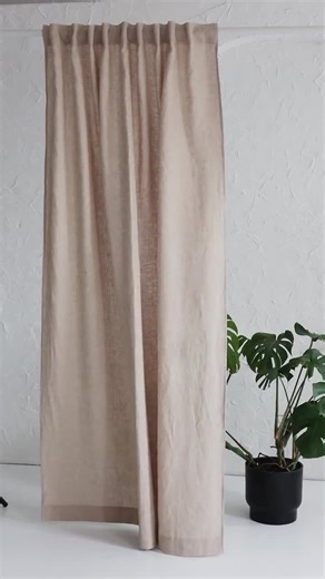 Country Style Linen Curtain With Multifunctional Heading Tape – Checkered Farmhouse Kitchen, Bedroom, Living Room Rustic Window Panel. - Etsy