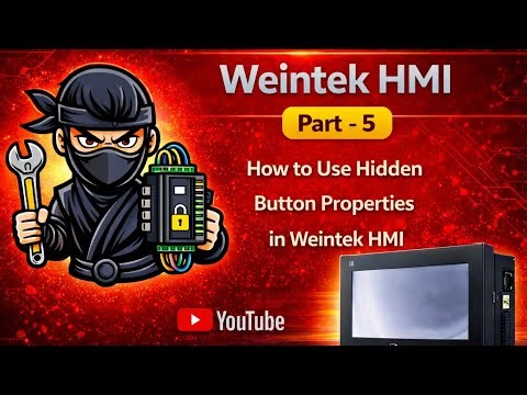 How to use hidden button properties in weintek HMI
