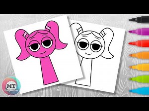 How to Draw Pinki from Sprunki Incredibox | Easy Step-by-Step Tutorial | Easy Draw MT