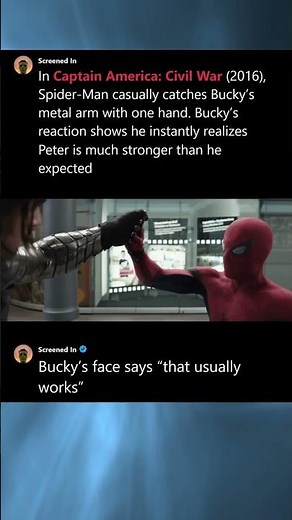 In Captain America: Civil War (2016), Watch Bucky’s Face After Spider-Man Does This