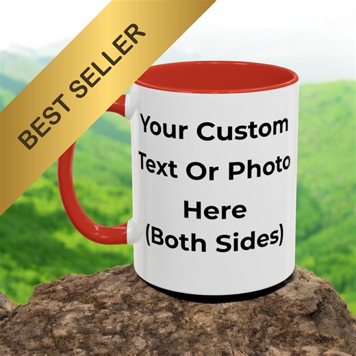 Custom Coffee Mug - Two-sided Photo or Text, Personalized Gift - Etsy