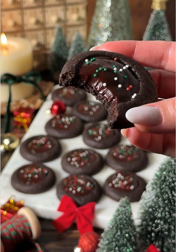 Chocolate Thumbprint Cookies Recipe for Christmas