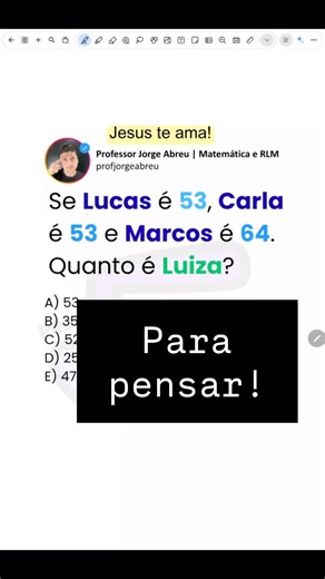 Professor Jorge Abreu | Matemática e RLM on Instagram: "#matematica #raciociniologico #dicasdematematica"