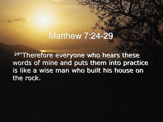 Matthew 7:24-29 - SlideServe