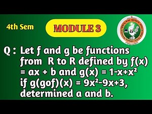 VTU 4th Sem Math |MOST IMPORTANT | Solving Functional Equation | Relations and Functions - Module 3