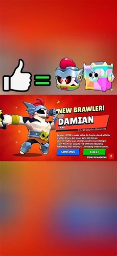 New Brawler & Trophy box 🔥 #brawlstars #damian #brawltalk #supercell #newbrawler