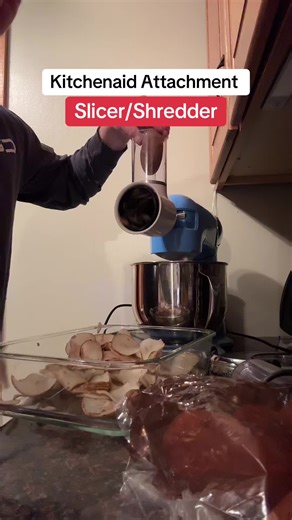 Kitchenaid slicer and shredder attachment. Making au gratin potatoes for thanksgiving! #kitchenaidattachment