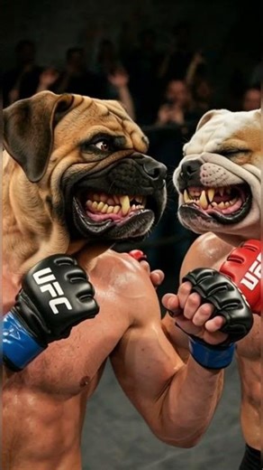 Bulldog Shocks the Arena! Bulldog vs Bullmastiff UFC Fight #Ufc