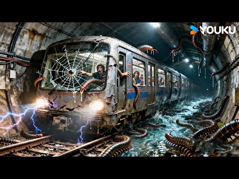 🚇💥🐛Subway collapse surrounded by centipede swarm! | The Labyrinth | YOUKU MONSTER MOVIE