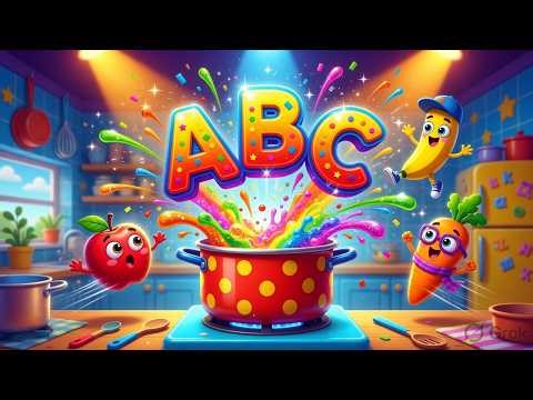 🍎🥕 Learn ABC with Cooking Fun 🍳 | Alphabet Song + Phonics + Kids Learning Video 🍎🥕