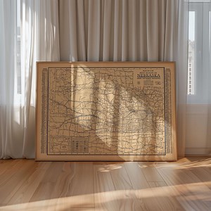 Vintage Nebraska Road Map Art Print: 1926 Wall Decor - Etsy