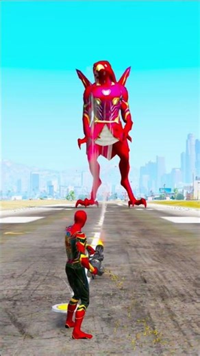 Random Superheroes VS Giant Egyptian God Horus Iron Man #youtubeshorts #shorts #gta