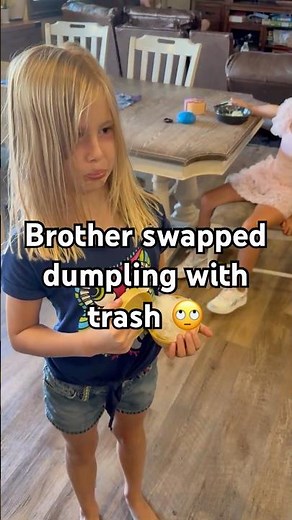Brother swaps dumpling 🗑️ #dumplings