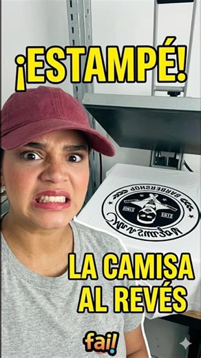 Estampé la camisa al revés 🥴#sublimacion
