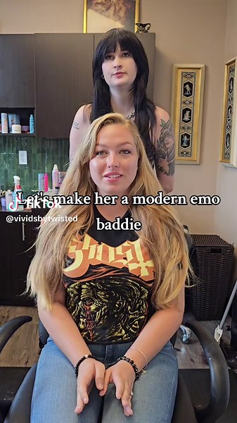 Icy Platinum Hair Transformation: Modern Emo Baddie Makeover