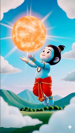 Little Hanuman Flying to Catch the Sun ☀️ | Kids Devotional Story | Cute Animated Short