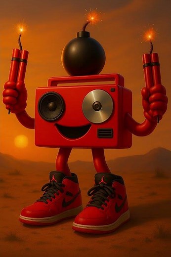 Boombox Merah Yang Keren
