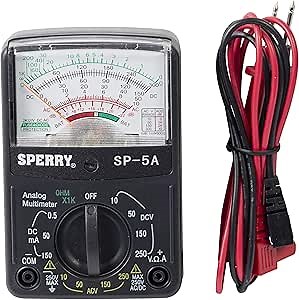 Sperry Instruments HSP5 5 Function Analog Multi-Meter, Manual 13 Range, 300V AC/DC