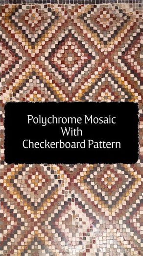 Polychrome Mosaic with Checkerboard Pattern