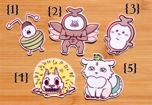 Chiikawa Monster Characters Stickers: Bug, Adult Chiikabu, Chiikabu, Dekatsuyo, Anoko - Etsy