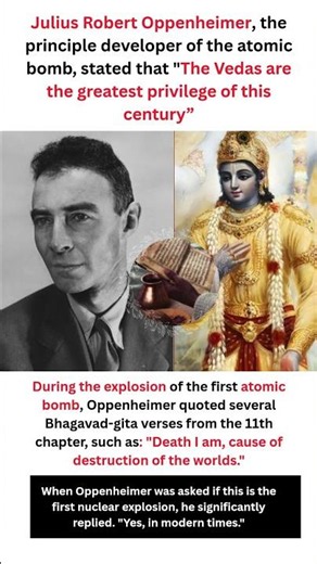 Did Oppenheimer Praise the Vedas? | Bhagavad Gita & Atomic Bomb Truth | Fact vs Myth#shorts #viral