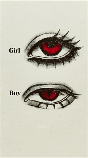 Vampire Eyes Girl Vs Boy 😈 | Easy Drawing Tutorial #shorts #drawing #tutorial #art #vampire