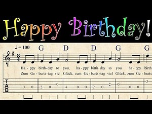 HAPPY BIRTHDAY | 3 Versions | Classical Duet | Voice & Guitar | Melody only | Sheet Music & TAB