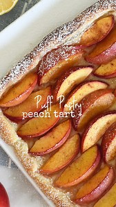 12K views · 242 reactions | ✨Puff Pastry Peach Tart✨Before peach...