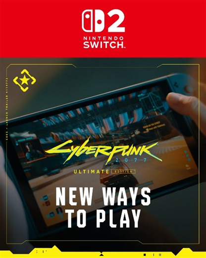 15K views · 167 reactions | Experience the dark future of Cyberpunk 2077: Ultimate Edition your way with motion controls, mouse controls, and gyroscope modes. Or rule the streets on the go in handheld mode on Nintendo Switch 2! Play now: https://ninten.do/6187sQTwJ | Nintendo of America | Facebook