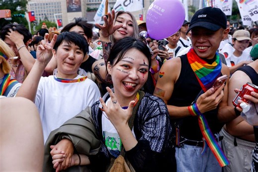 Tens of thousands brave rain at east Asia's largest Pride march in Taiwan